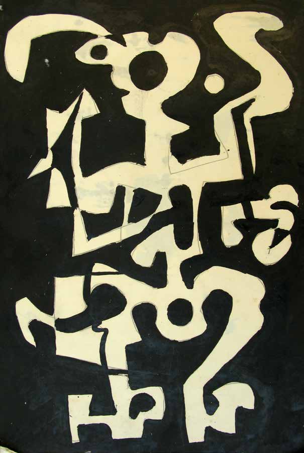 Kendal Hanna. Black White Sculptural Forms, 1994.